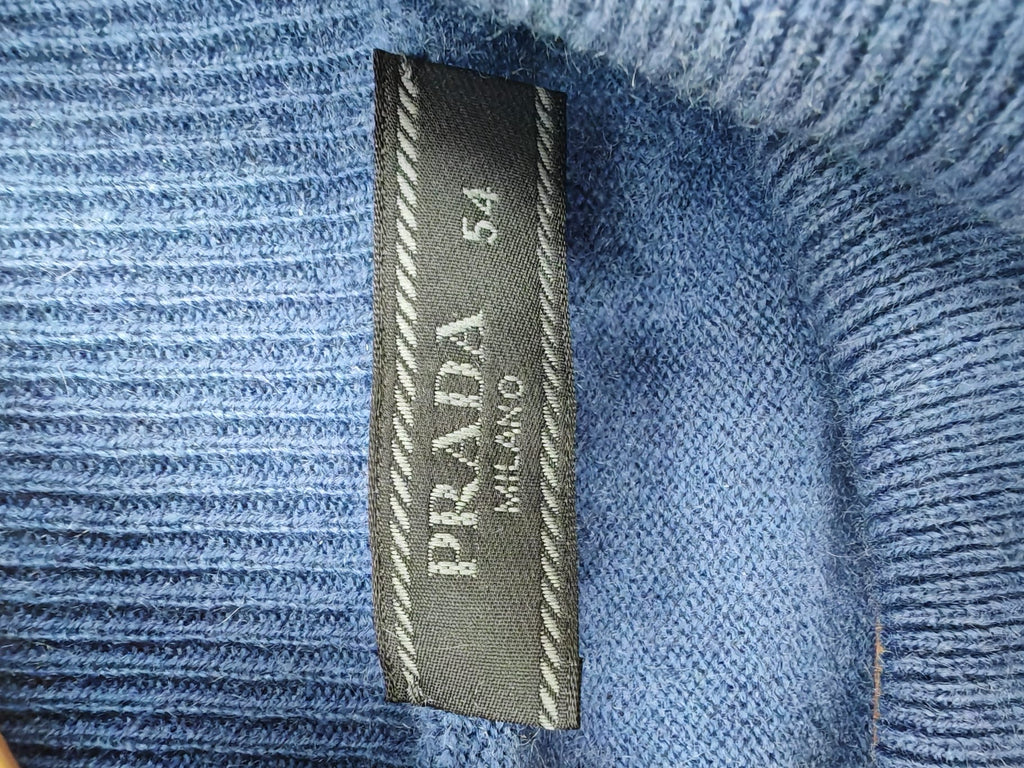 Maglione Prada Dolcevita in Lana/Cashmere Fine - Blu Notte / Navy (Taglia IT 54)