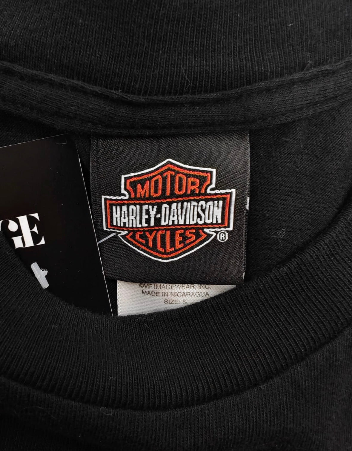 T-Shirt Harley-Davidson Motorcycles Vintage con Grafica Motore - Nero (Taglia L)
